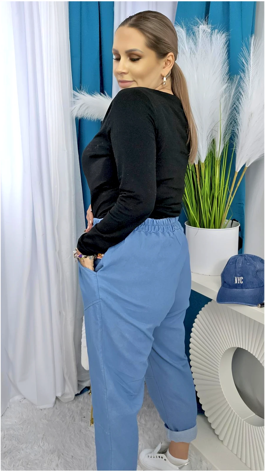 SPODNIE JEANS BELTO JASNE - obrazek 3