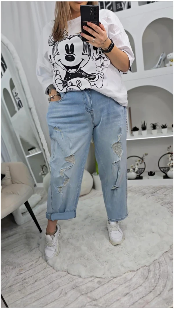 SPODNIE DIADEMA DZIURY JEANS