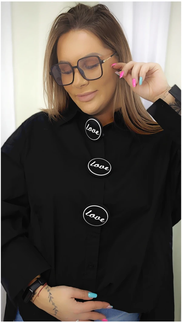 KOSZULA AZARA LOVE CZARNA