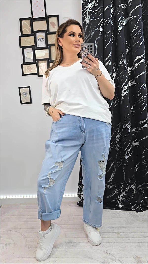 SPODNIE DIADEMA DZIURY JEANS