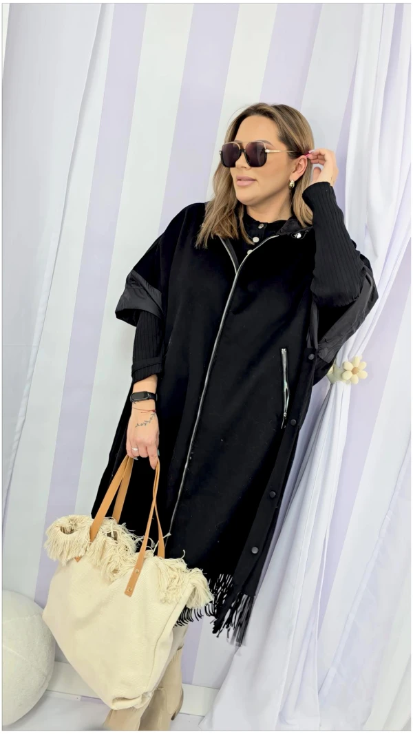 PŁASZCZ FLY FASSO CZARNY