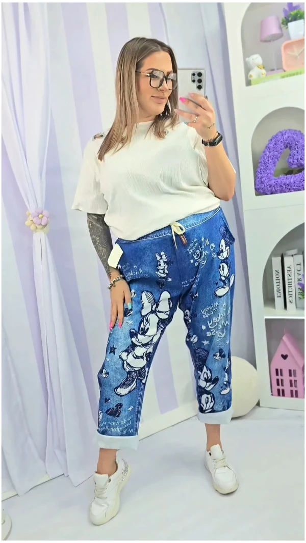SPODNIE MICKEY NIEBIESKIE
