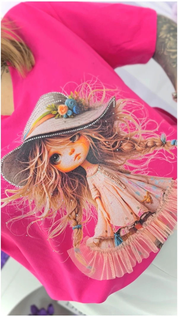 T-SHIRT LALECZKA FUKSJA