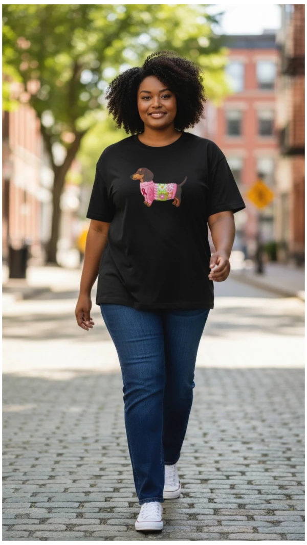 T-SHIRT JAMNIK CZARNY RÓŻ