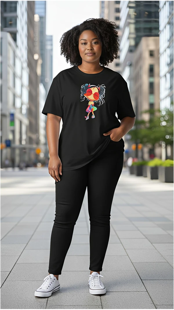 T-SHIRT CZARNA LALECZKA