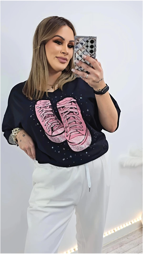 BLUZKA TRAMPKI CZARNA