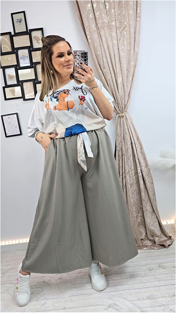 SPODNIE SZEROKIE FANGO