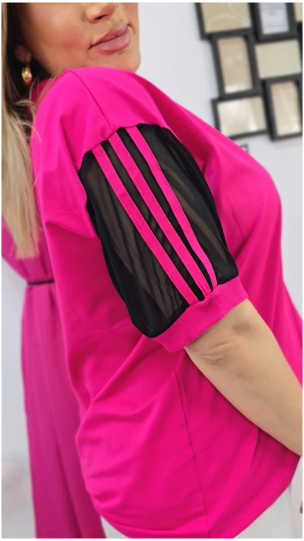 BLUZKA T-SHIRT ADI FUKSJA