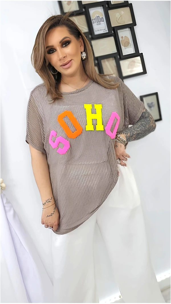 Bluzka Soho Siatka Fango