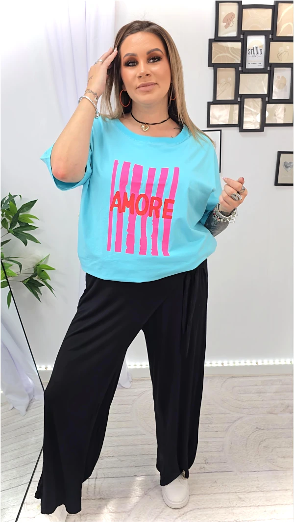 T-shirt Cyjan Amore