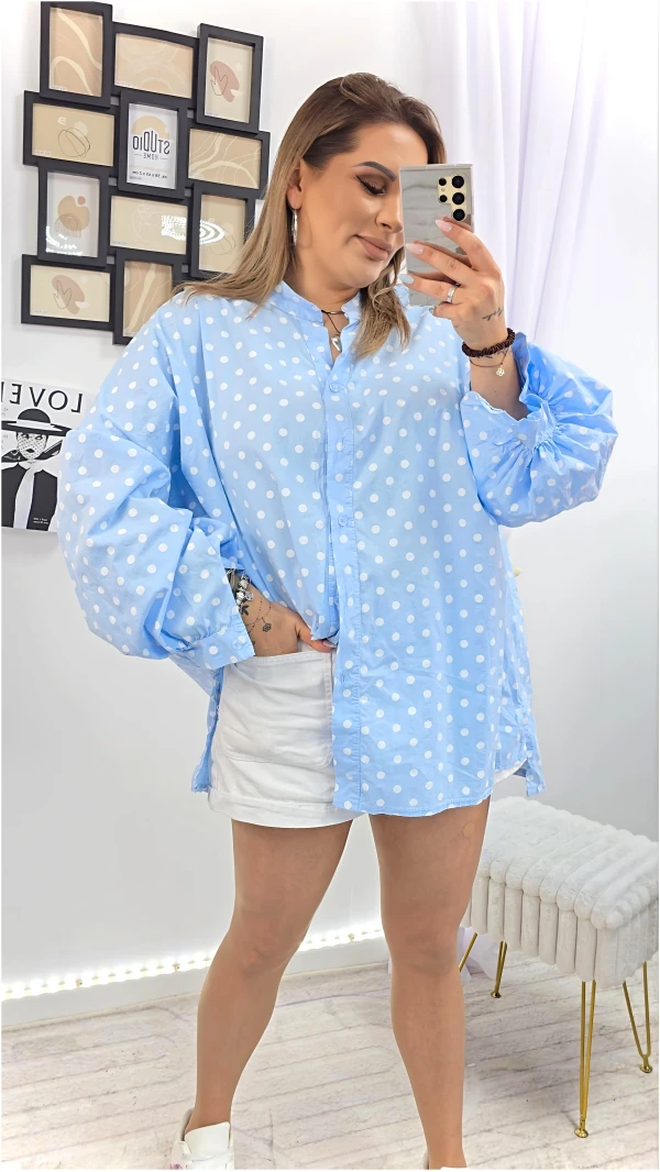 Koszula Groszki Baby Blue