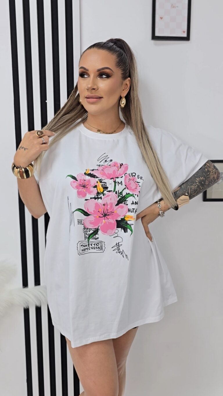 T-shirt Fly Kwiat Róż