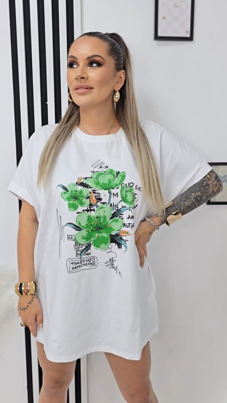 T-shirt Fly Kwiat Zieleń