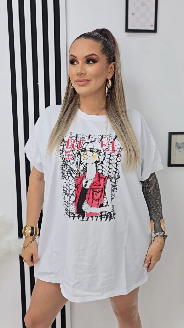 T-shirt Fly Modern Czerwień