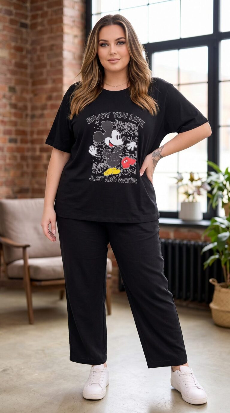 T-shirt Czarny Mickey