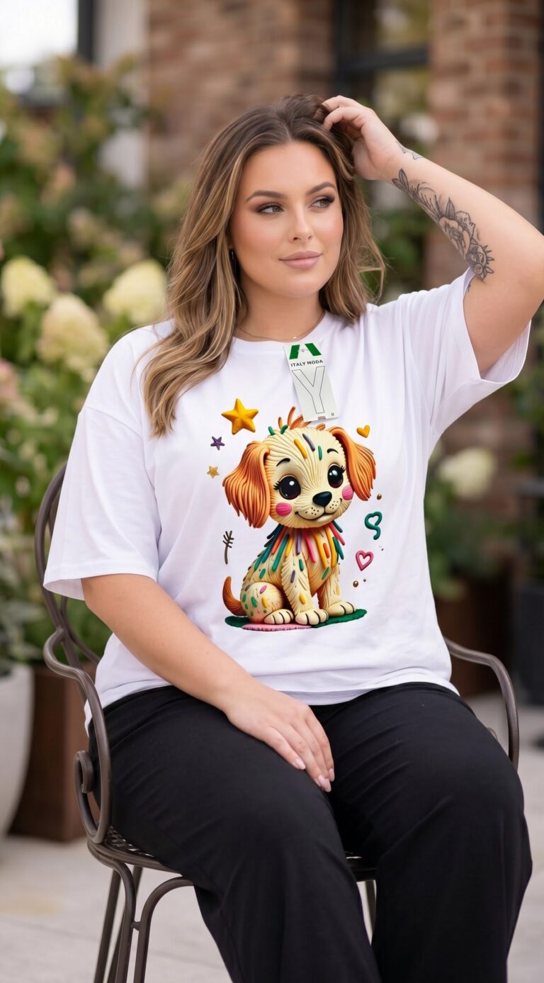 T-shirt Biały Dogi