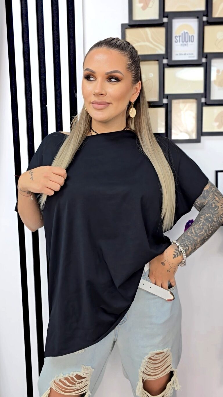 BLUZKA LASER CZARNA