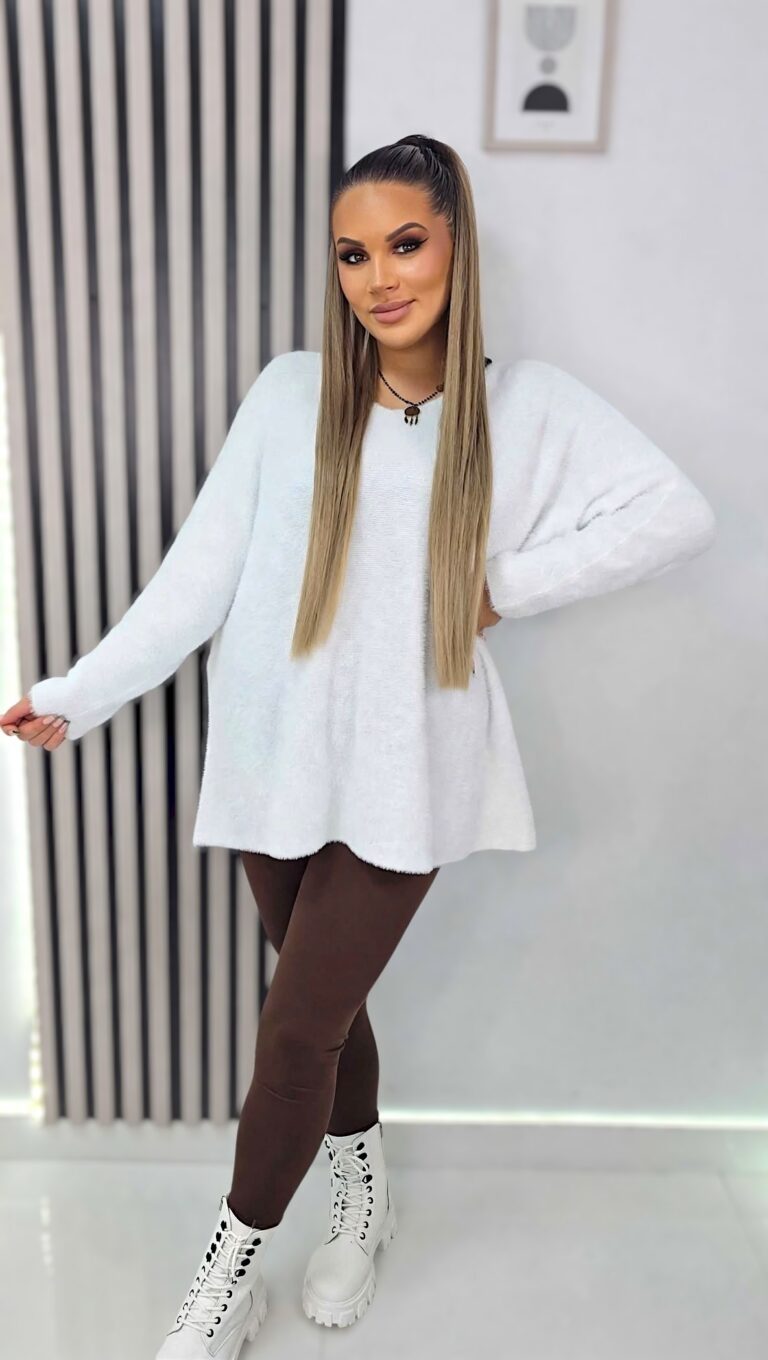 Sweter Alpaka Biały